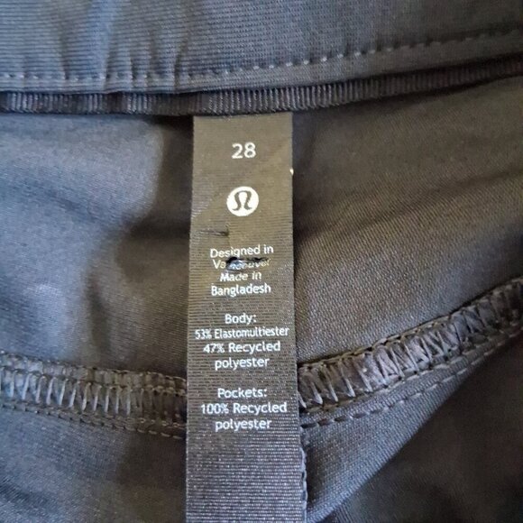 Lululemon Men's Gray Obsidian ABC Slim Warpstreme Pants Size 28 - Picture 6 of 14